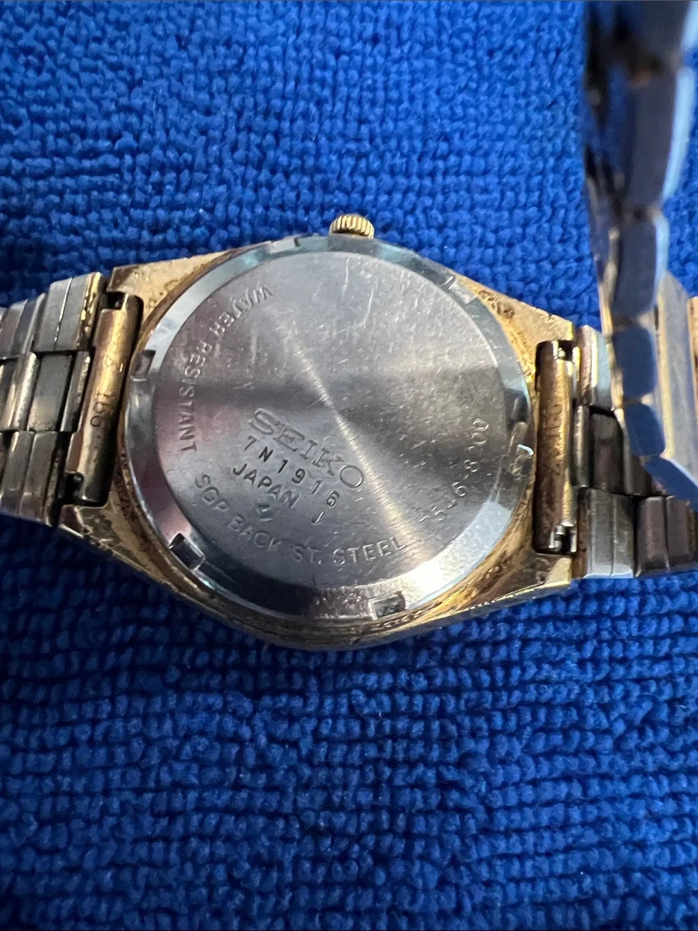 Seiko Gold-Tone Bracelet Watch with Black Dial